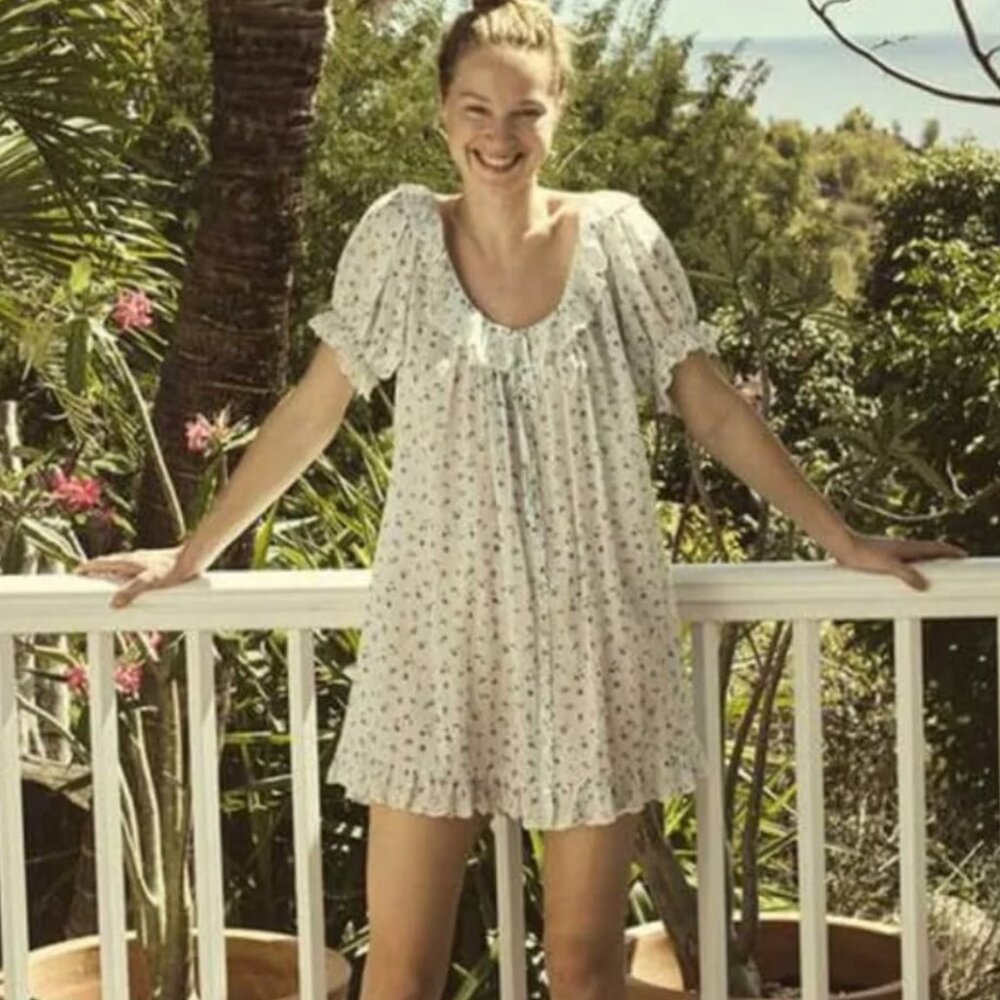 Doen Leta Nightgown in Blue Sweetpea
